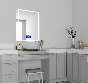 Conception de vanité de salle de bain blanche haute brillance personnalisée